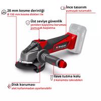 EİNHELL TE-AG 18/115 Q Lİ SOLO AKÜLÜ AVUÇ TAŞLAMA