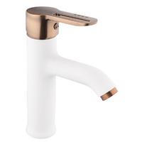 KARE KIN87031 İNCİ BEYAZ-BAKIR LAVABO BATARYASI