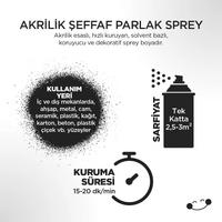 POLİSAN AKRİLİK SPREY PARLAK VERNİK 400 ML